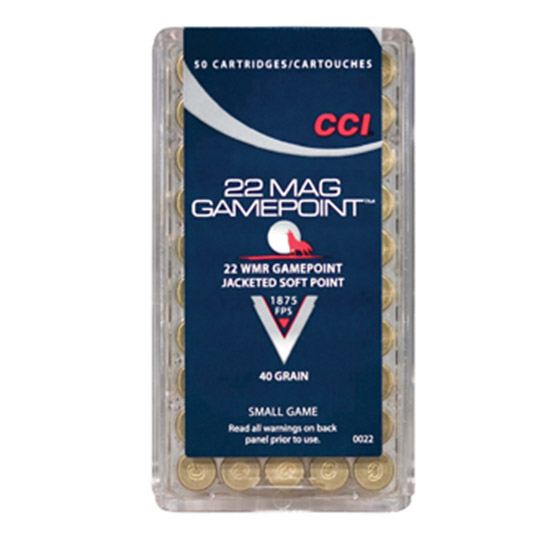 CCI 22MAG 40GR GAMEPOINT 50/40 - Ammunition